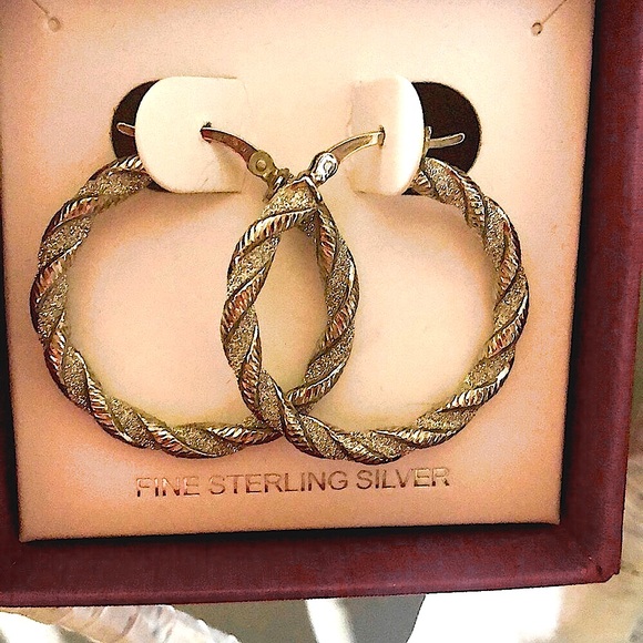 SIMPLY SILVER Sterling Silver hoops - Picture 3 of 6